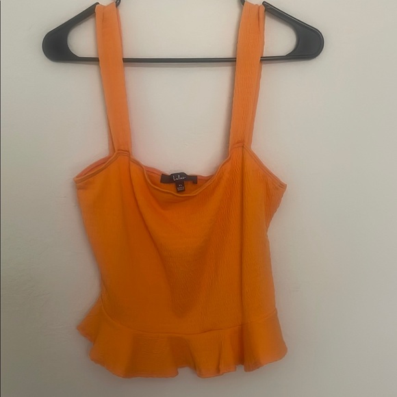 Orange Ruffle Hem Top - Picture 4 of 4